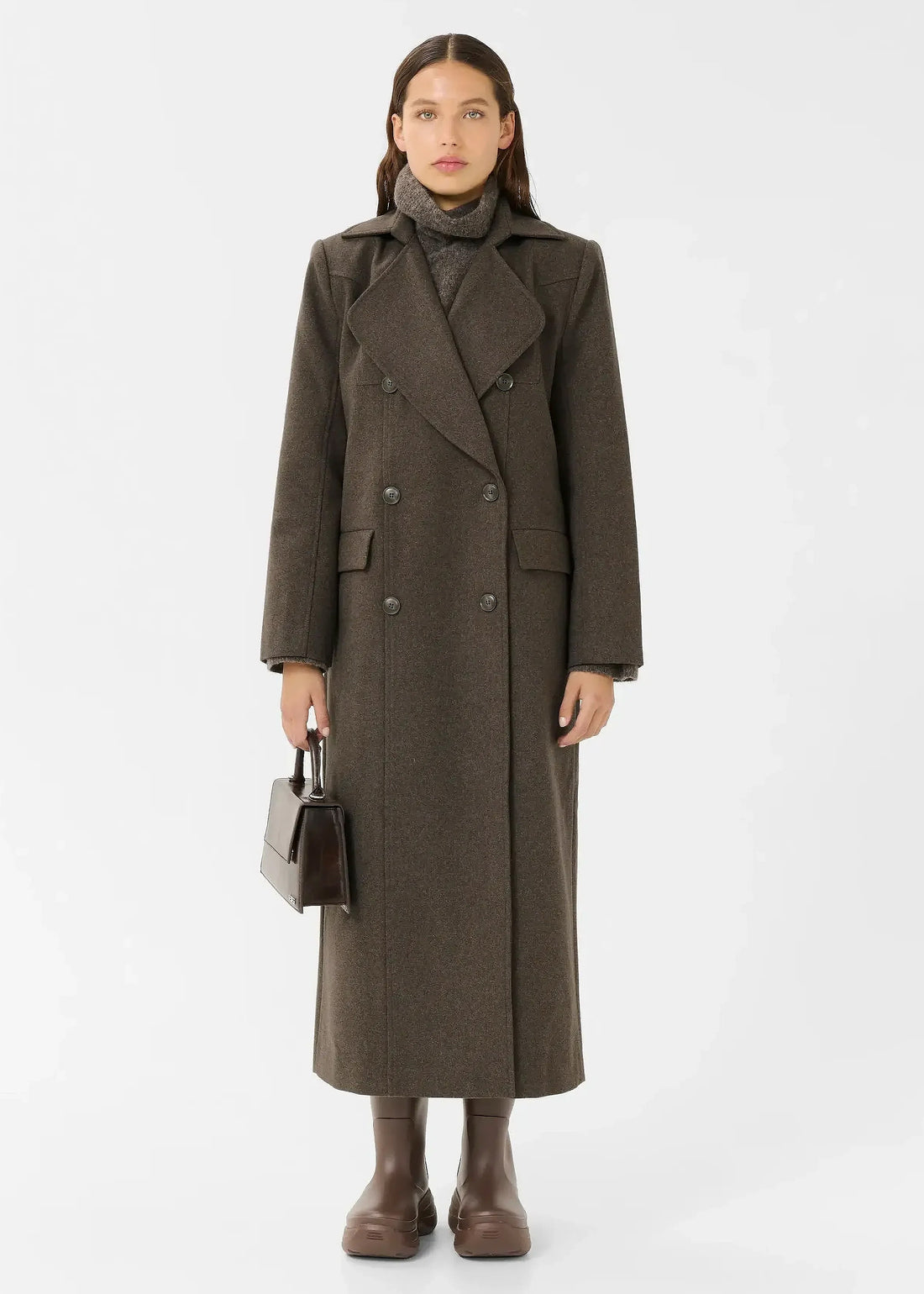 Gestuz GZzinka long coat Dark Mole