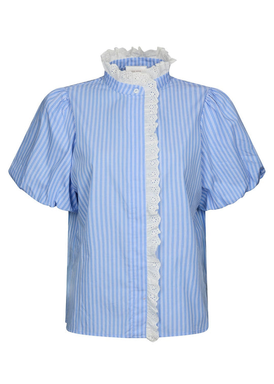 Neo Noir Ulia Stripe Blouse Blue Stripe