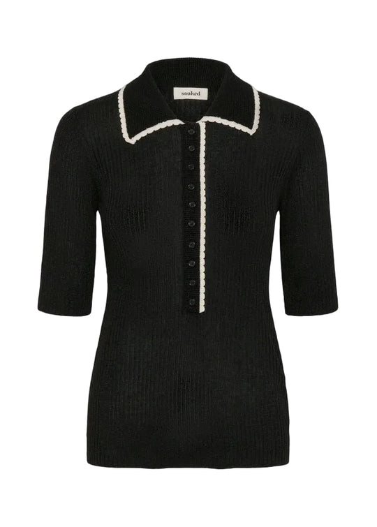 Soaked SLLaisa Polo Pullover Black