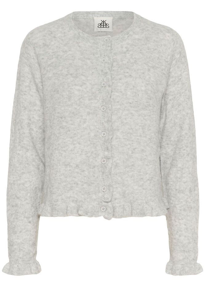 Karen by Simonsen kbNoabelle frill cardigan Opal Gray Melange