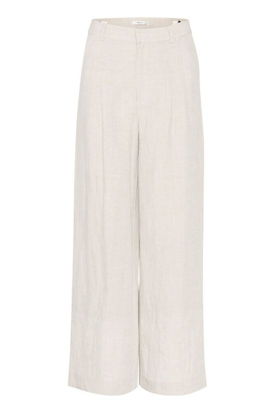 Gestuz LizaGZ linen HW pants Tammy Light Sand