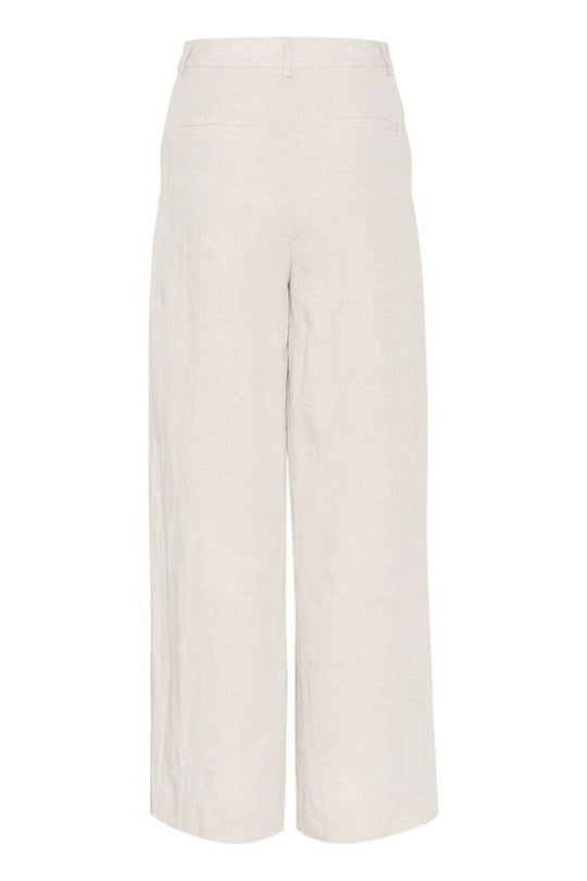 Gestuz LizaGZ linen HW pants Tammy Light Sand