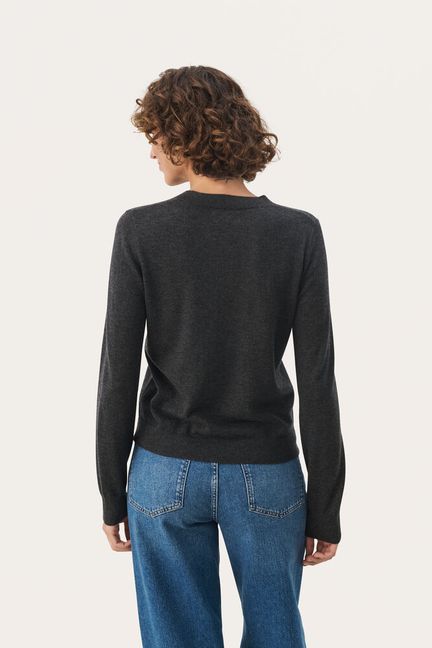 Part Two JaylynPW Pullover Dark Grey Melange (mørkegrå)