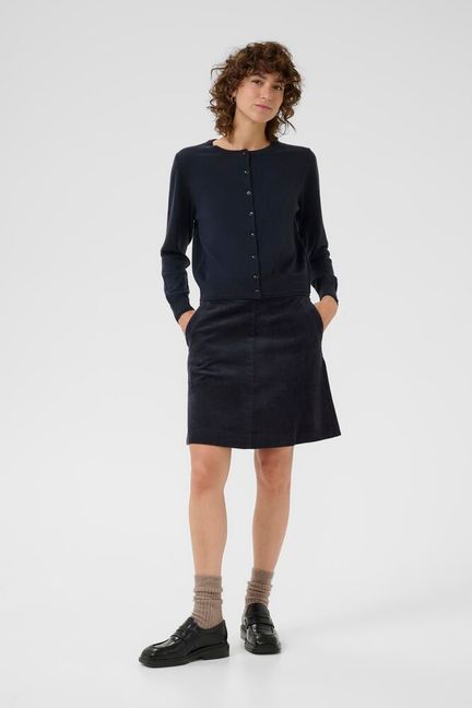 Part Two LingsPW Skirt navy fløjl