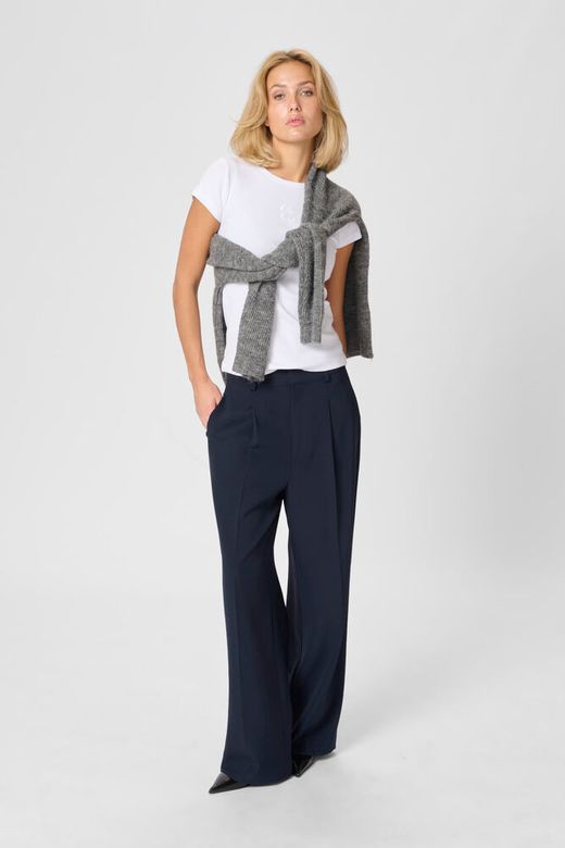 My Essential Wardrobe 28 The Tailored High Pant Baritone Blue