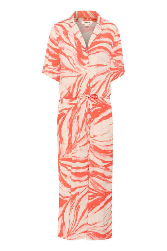 Soaked SLZaya Jumpsuit Hot Coral Wave