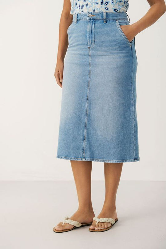 Part Two SiyaPW Skirt Light Blue Denim