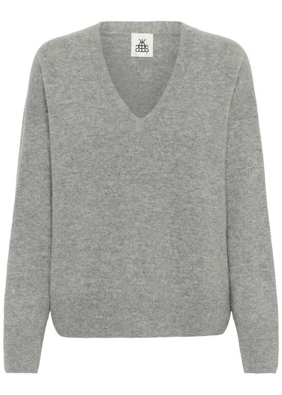Karen by Simonsen KBAnemone V-neck Medium Grey Melange
