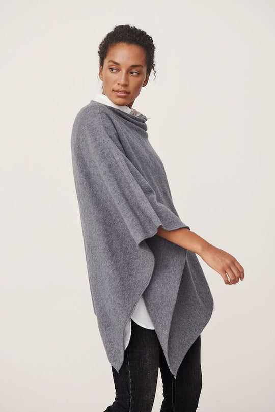 Part Two KristannaPW poncho medium grey melange