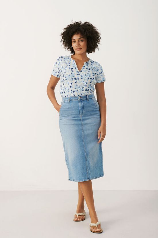 Part Two SiyaPW Skirt Light Blue Denim