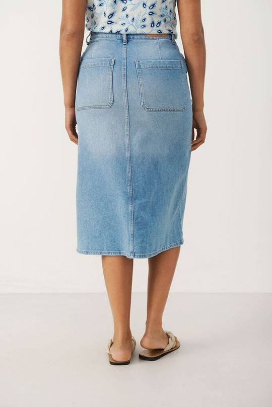 Part Two SiyaPW Skirt Light Blue Denim