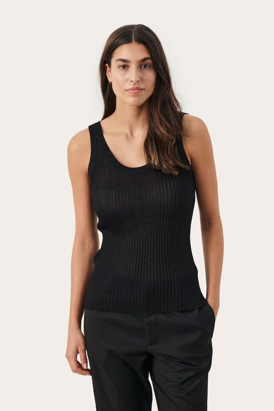 Part Two DariyaPW Top Black Shimmer