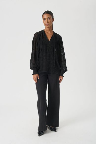 Part Two UllisPW Blouse black dot