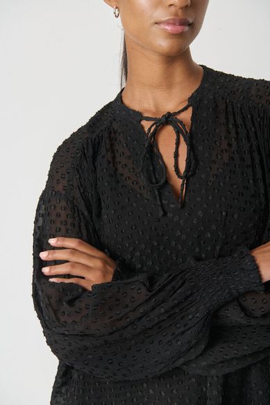 Part Two UllisPW Blouse black dot
