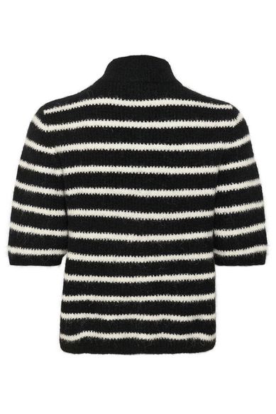 Gestuz GZalpha SS short cardigan black ivory stripe