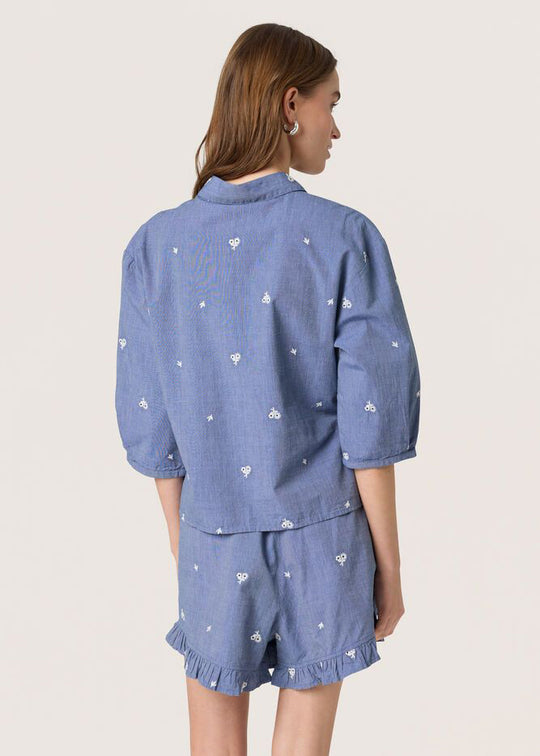 Soaked SLElly shirt Medium Blue Denim