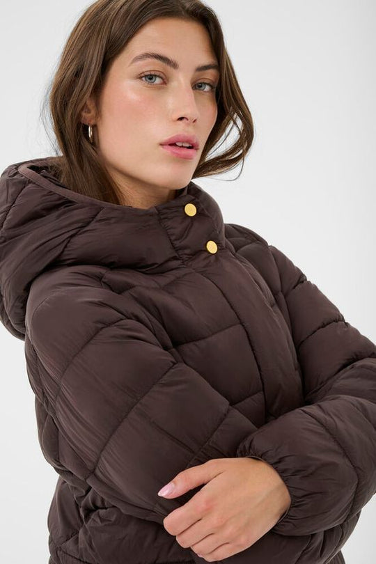 Part Two LaineyPW puffercoat Mole (brun)