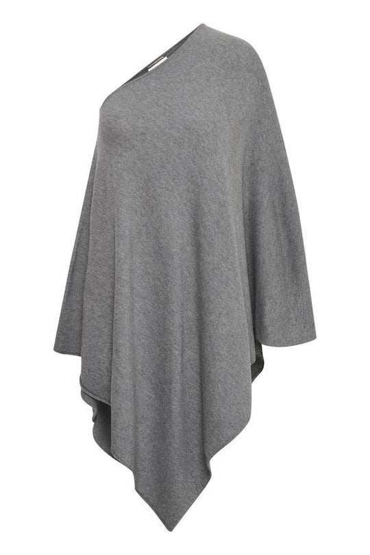 Part Two KristannaPW poncho medium grey melange