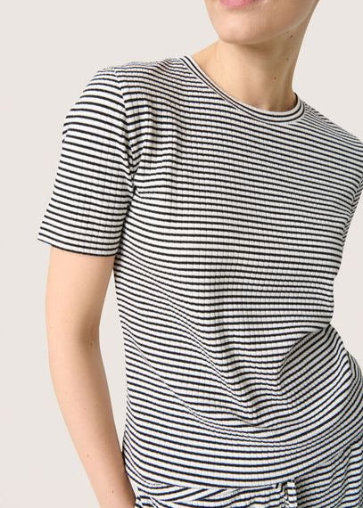 Soaked SLCalva Tee black white stripe