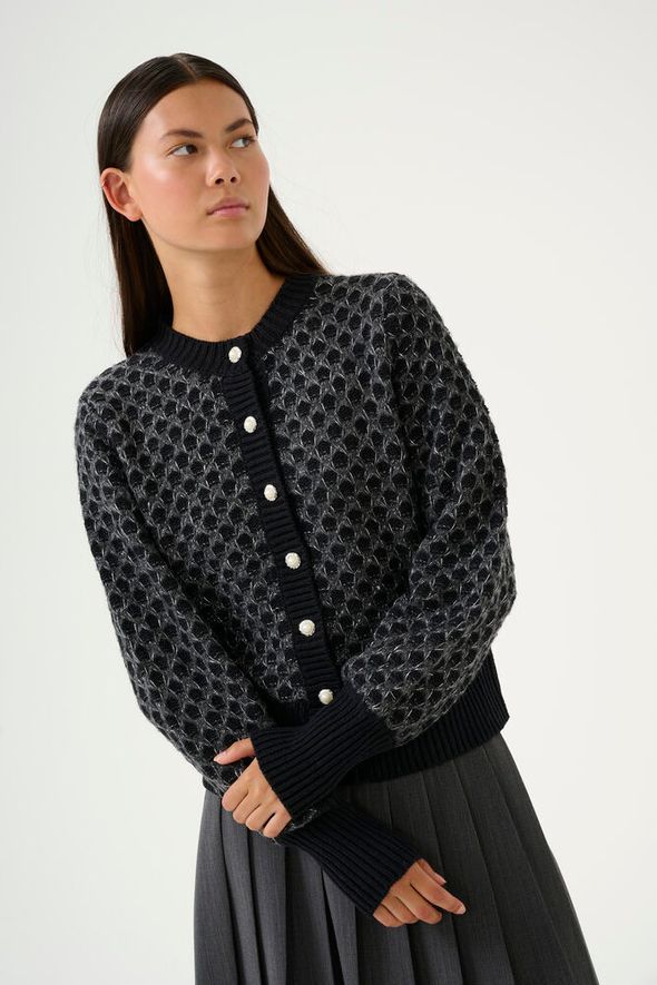 Karen by Simonsen CattieKB Cardigan Meteorite (sort)