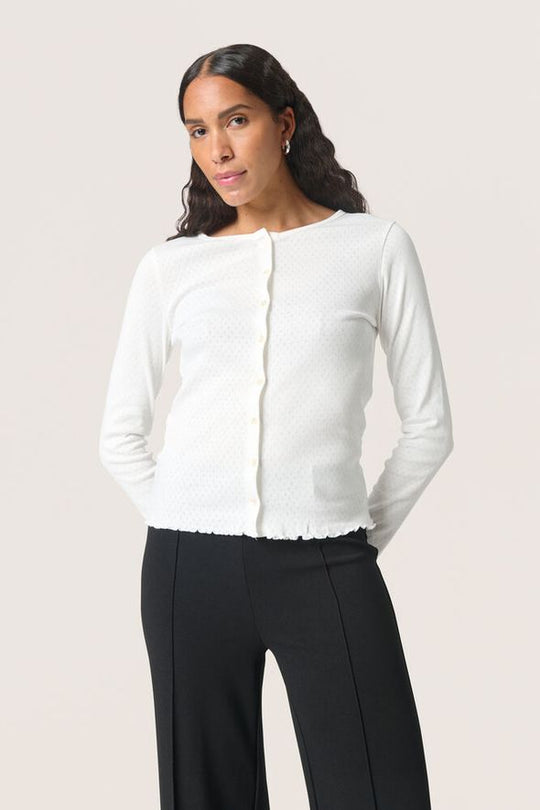 Soaked SLVenola Cardigan Whisper White