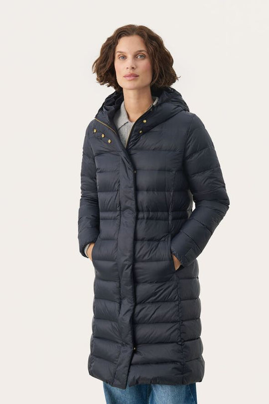 Part Two LaineyPW DUN puffercoat dark navy