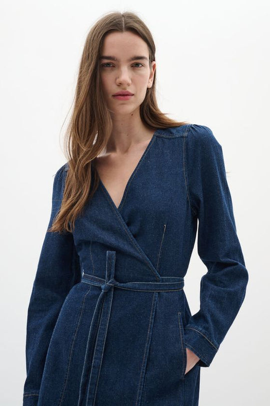 Inwear DafinaIW Wrap dress blue denim