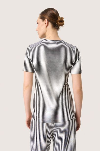 Soaked SLCalva Tee black white stripe