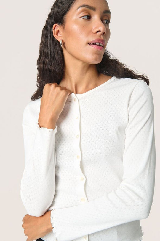 Soaked SLVenola Cardigan Whisper White
