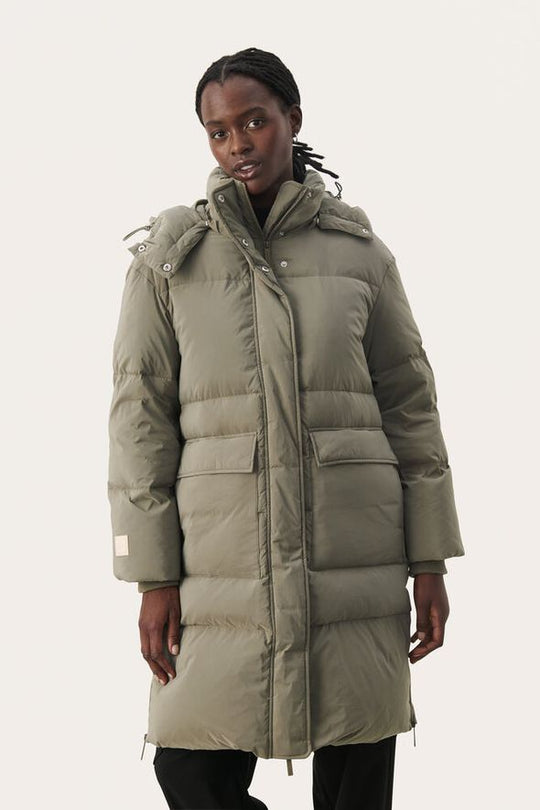 Part Two LisannePW OTW Dun puffercoat Smokey Oliven