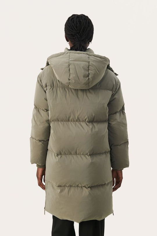 Part Two LisannePW OTW Dun puffercoat Smokey Oliven