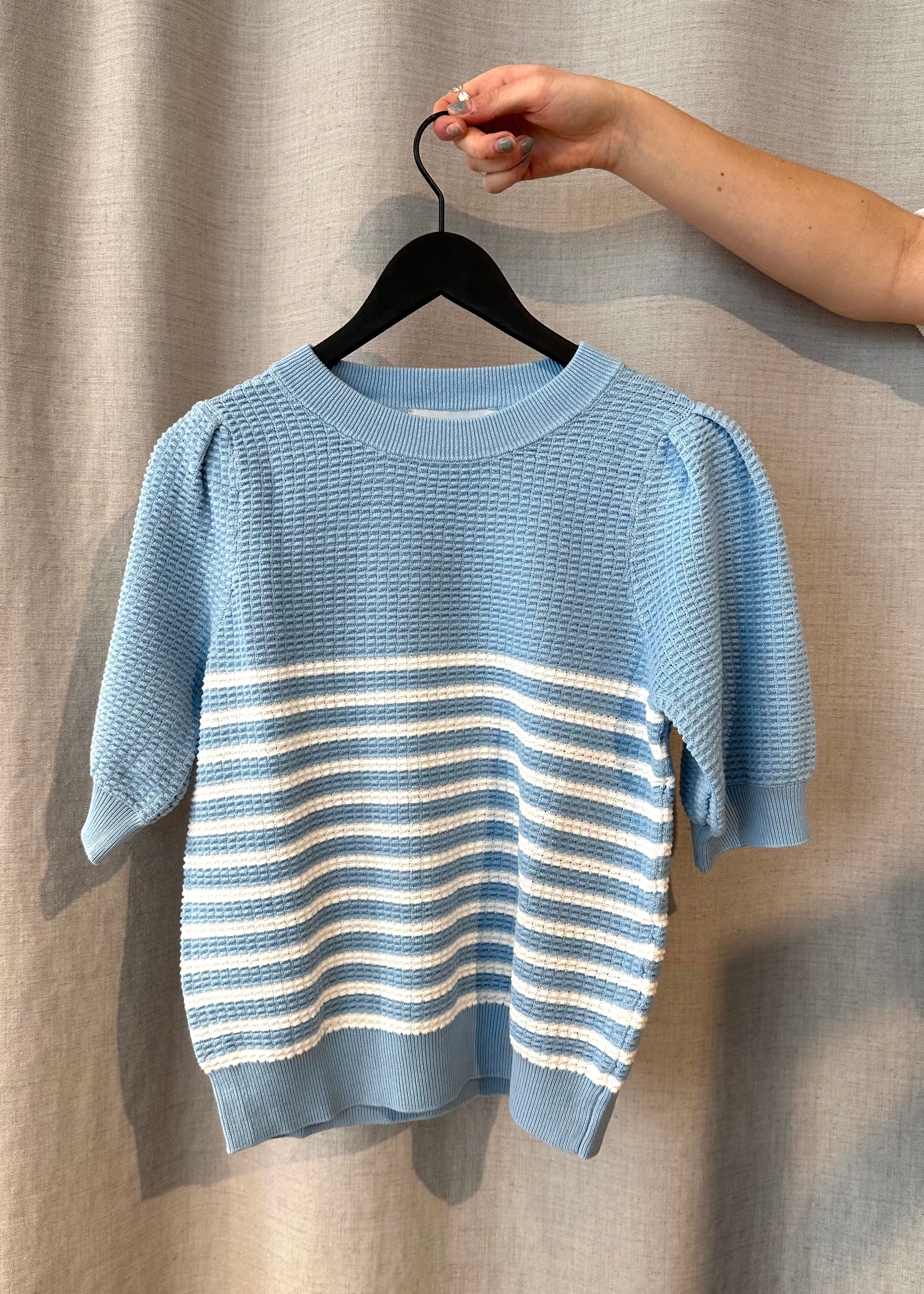 Minus Embia Knit T-Shirt 1048S Ice Blue Stripe – EDIE