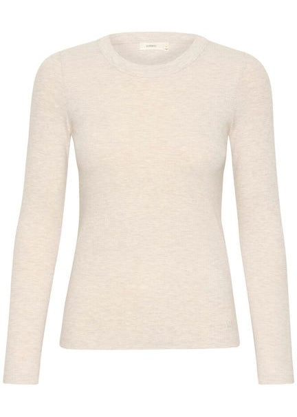 InWear DagnaIW Melange T-Shirt LS Ecru