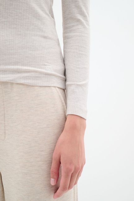 InWear DagnaIW Melange T-Shirt LS Ecru