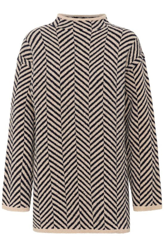 Part Two Leana Pullover French Oak Jacquard