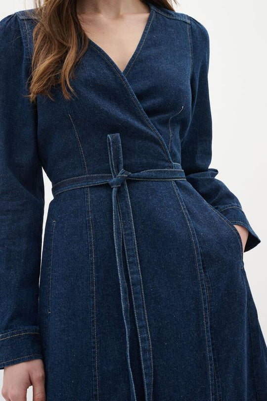 Inwear DafinaIW Wrap dress blue denim