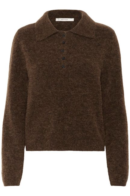 Gestuz GZalpha polo pullover Buff Melange (Brun)