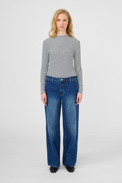 Karen by Simonsen CandaceKB Stripe LS Egret/Night Sky Stripe