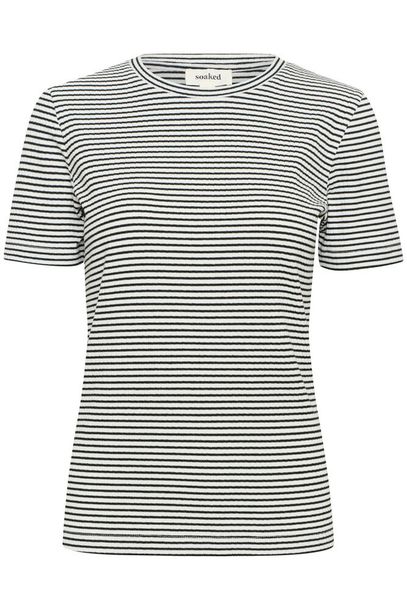 Soaked SLCalva Tee black white stripe