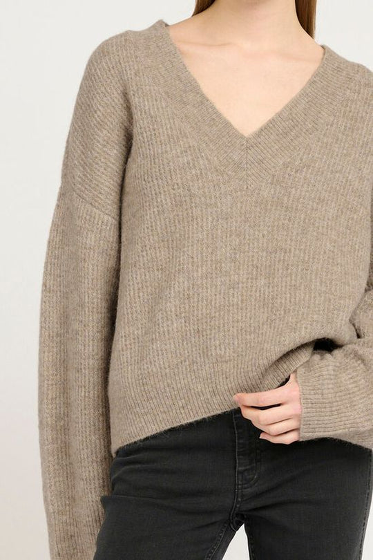 Gestuz AlphaGZ V-neck Warm Sand Melange