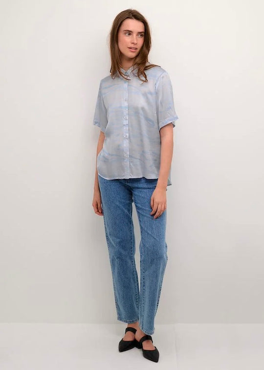 Karen av Simonsen Ineskb SS Shirt Ocean Wave