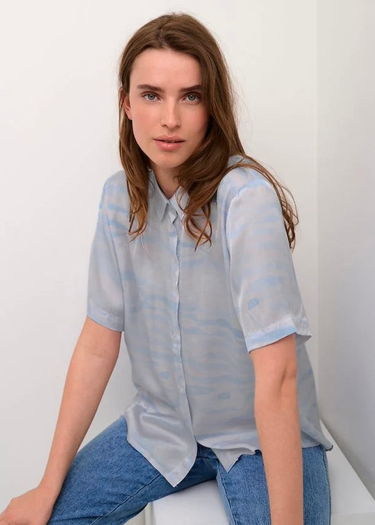 Karen av Simonsen Ineskb SS Shirt Ocean Wave