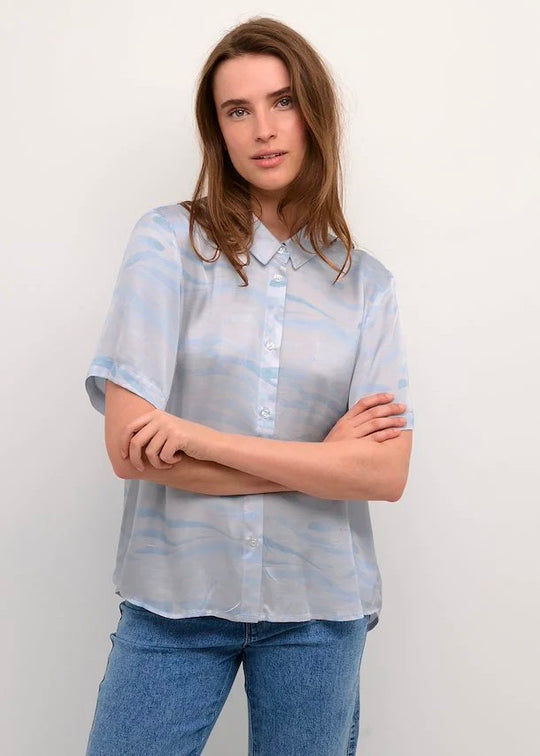 Karen av Simonsen Ineskb SS Shirt Ocean Wave