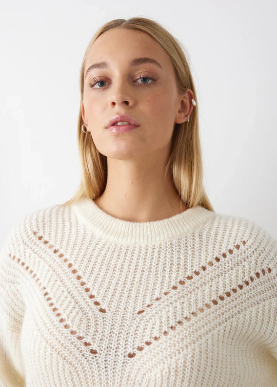 Noella Janice Knit Off White