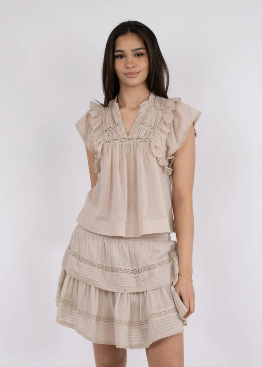 Neo Noir Jayla S Voile Top Sand