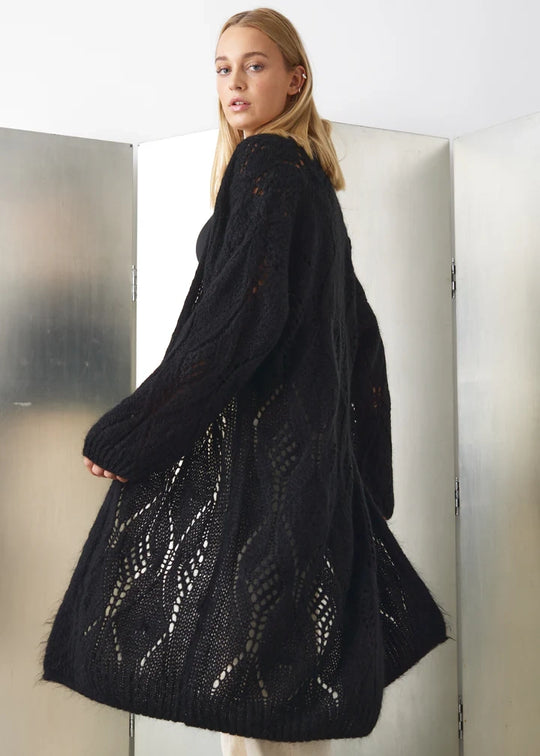 Noella Jayda Knit Cardigan black