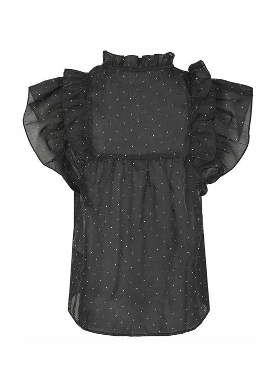 Neo Noir Jayla Bedazzled Top Black
