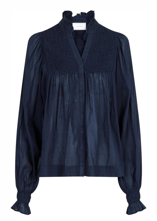 Neo Noir Jill S Voile Blouse Navy