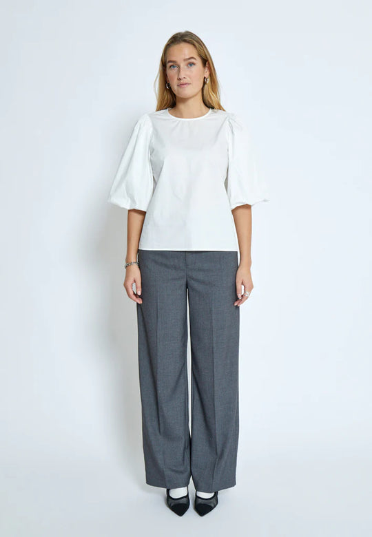 Minus MSJoa Short Sleeve Blouse Cloud Dancer