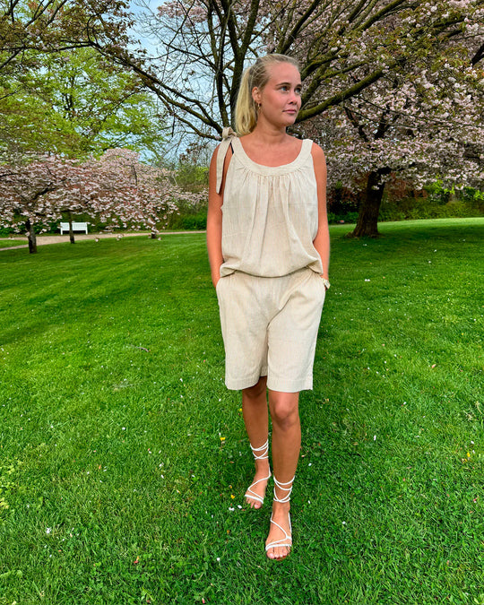 La Rouge Julia Shorts Sand/white stripe